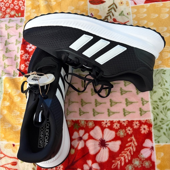 ❤️Adidas black and White Cloudfoam Sneakers Size 11  New X _PLRPTH Running Shoes - Picture 4 of 6